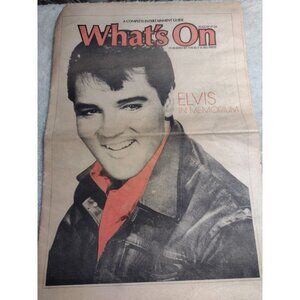 What's On Newspaper Aug 1979 Elvis Presley in Memoriam Disco Dances Dining
